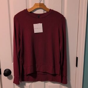 Beyond Yoga Hi Lo Deep Red Top